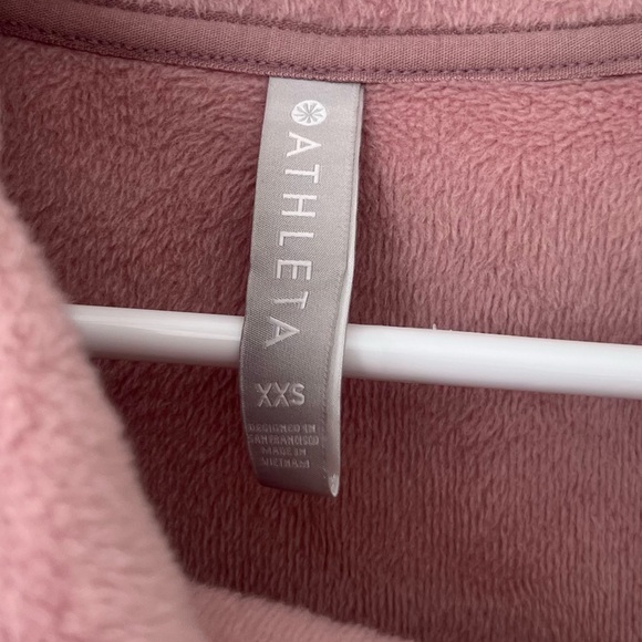 Athleta Women’s Light Pink Cozy Karma Asym Pullover Size XXS - Picture 5 of 7